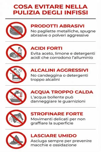 come pulire gli infissi in alluminio